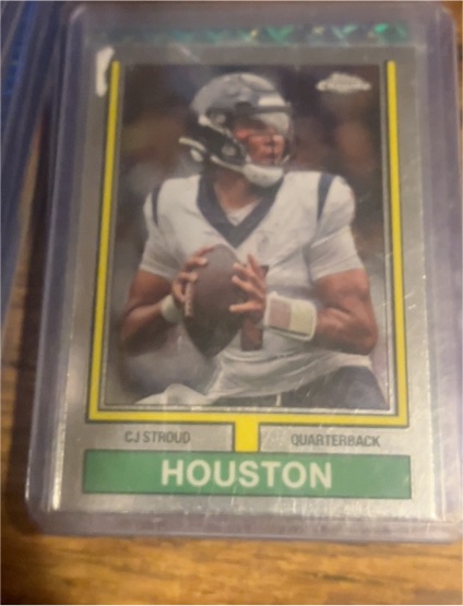 2024 Topps Chrome 1974 Design #74TF-22 CJ Stroud Houston Texans — front