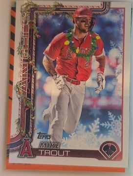 2025 Topps Holiday #H50 Mike Trout — front