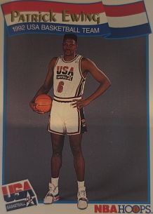 1991 NBA Hoops #53 Patrick Ewing USA Basketball — front