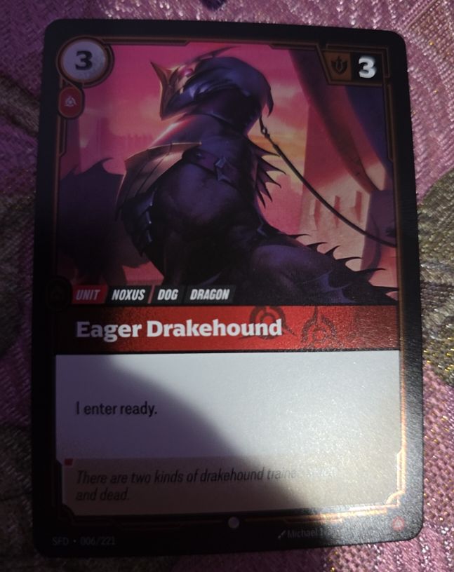 Eager Drakehound 006/221 Spiritforged Riftbound — front