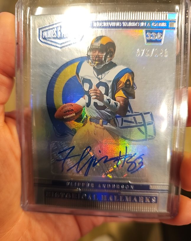2023 Panini Plates & Patches #336 Flipper Anderson Historical Hallmarks Autograph — front