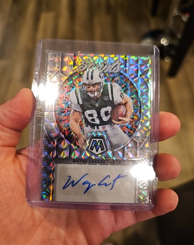 2023 Panini Mosaic Scripts #S41 Wayne Chrebet — front