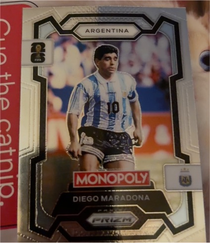2026 Panini Prizm Monopoly FIFA World Cup #3 Diego Maradona Argentina — front