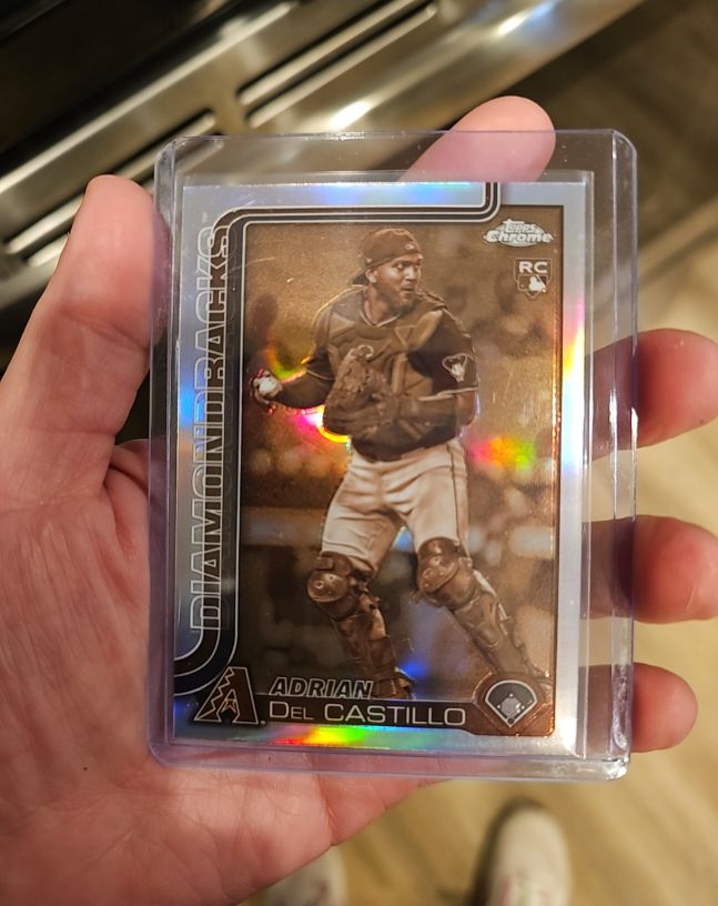 2025 Topps Chrome #240 Adrian Del Castillo Sepia Refractor — front