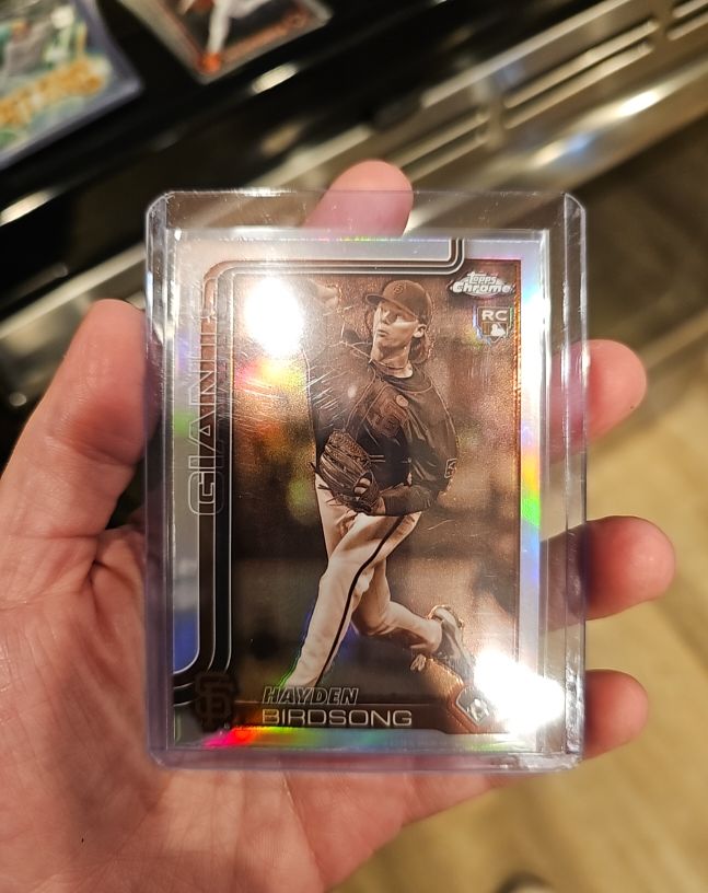 2025 Topps Chrome #138 Hayden Birdsong Sepia Refractor Rookie — front