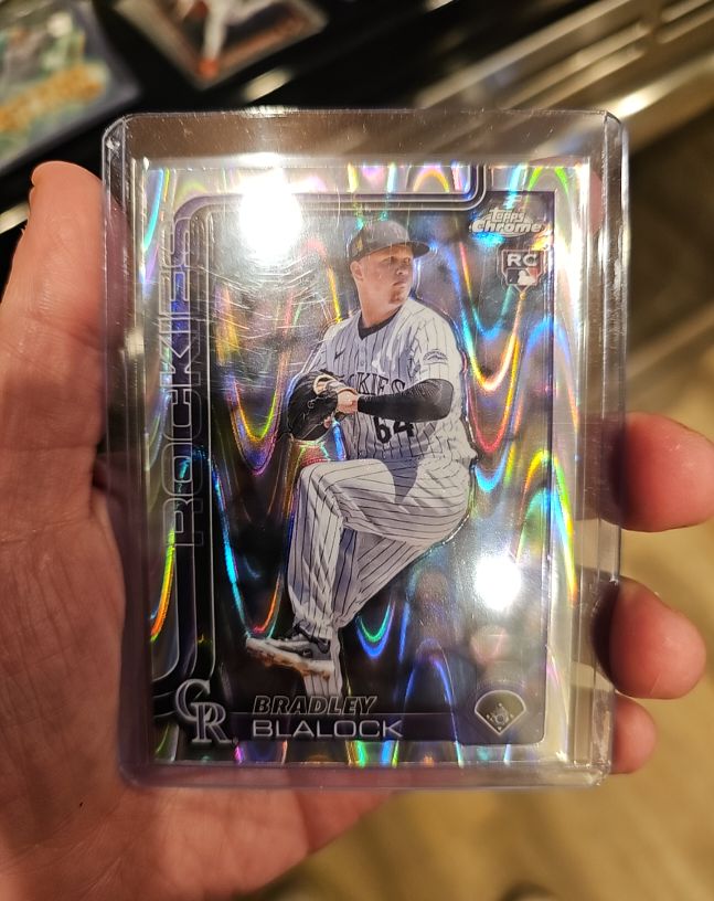 2025 Topps Chrome #289 Bradley Blalock RayWave Refractor RC — front