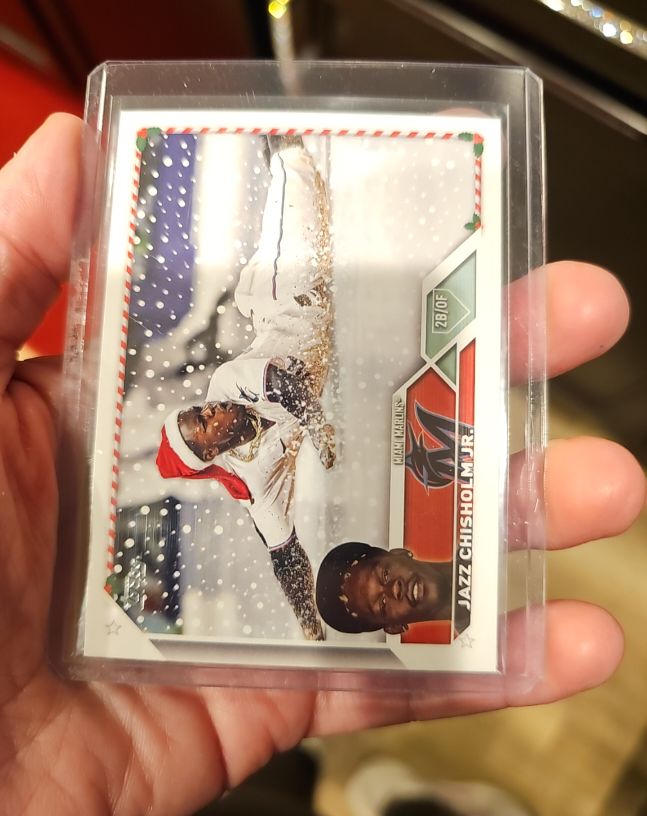 2023 Topps Holiday #H123 Jazz Chisholm Jr. — front