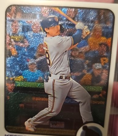 2024 Topps Heritage #77 Christian Yelich — front