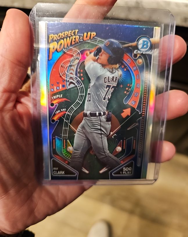 2024 Bowman Chrome Prospect Power-Up #PP-12 Max Clark — front
