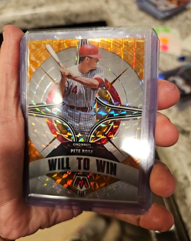 2022 Panini Mosaic #WW-6 Pete Rose Will to Win Mosaic Prizm — front