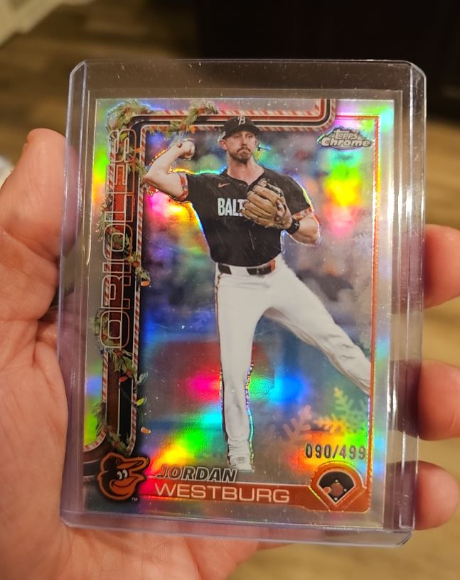 2025 Topps Holiday Chrome #HC58 Jordan Westburg — front
