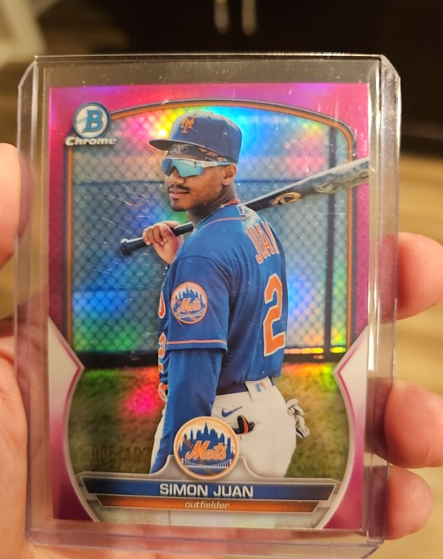2023 Bowman Chrome #BCP-38 Simon Juan — front