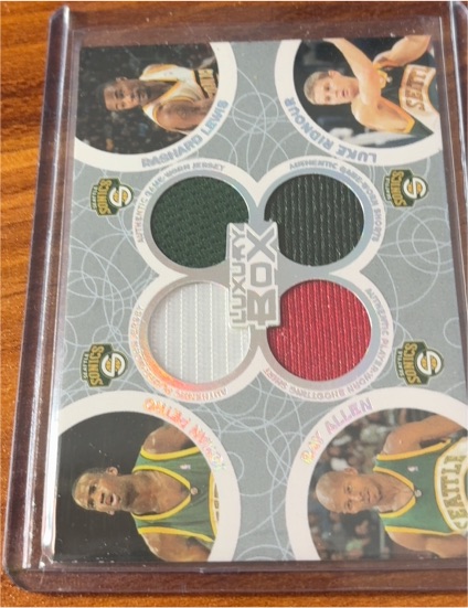 2005-06 Topps Luxury Box #BOR-19 Rashard Lewis/Ray Allen/Luke Ridnour/Johan Petro — front