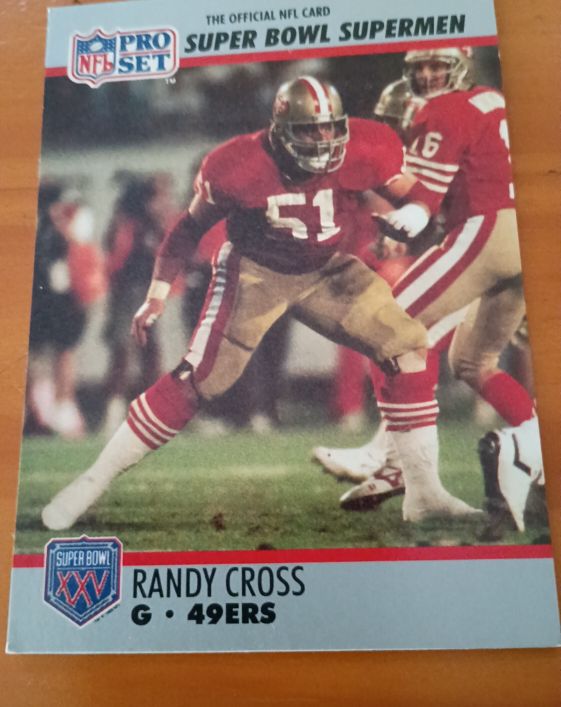 1990 Pro Set Super Bowl XXV #63 Randy Cross — front