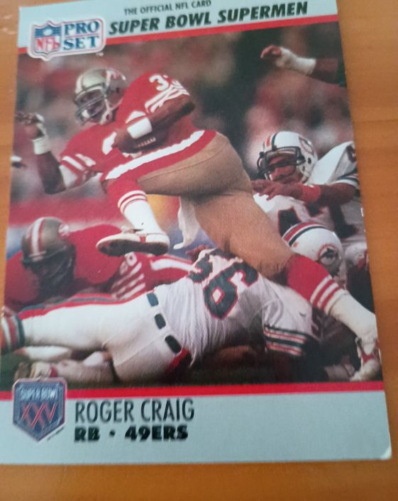 1990 Pro Set Super Bowl Supermen #39 Roger Craig — front