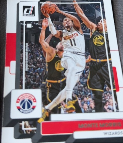 2022-23 Panini Donruss #199 Monte Morris Washington Wizards — front