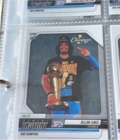 2024-25 Panini Instant NBA Champions #14 Dillon Jones RC Oklahoma City Thunder — front
