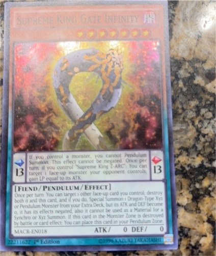 Yu-Gi-Oh! 1st Edition Supreme King Gate Infinity MACR-EN018 — front