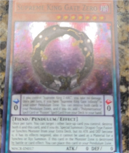 2020 Yu-Gi-Oh! Maximum Crisis #MACR-EN017 Supreme King Gate Zero — front