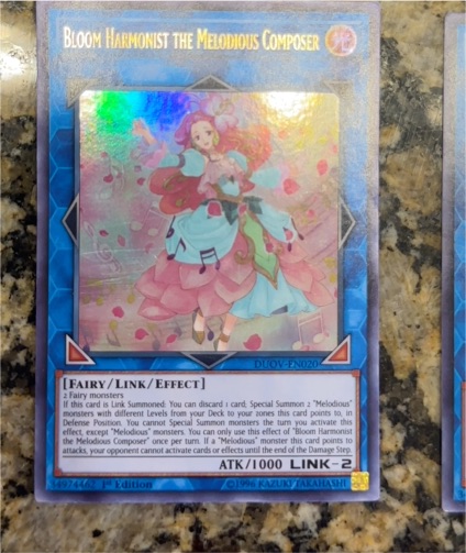 2020 Yu-Gi-Oh! DUOV-EN020 Bloom Harmonist the Melodious Composer — front