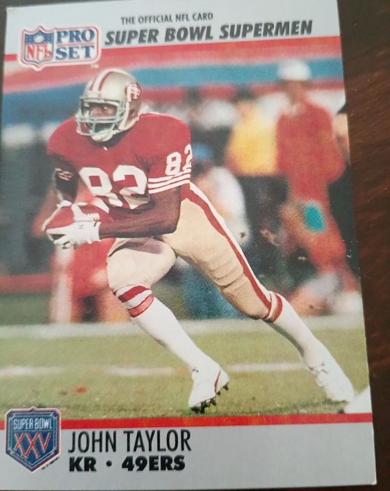 1990 Pro Set Super Bowl XXV #128 John Taylor — front