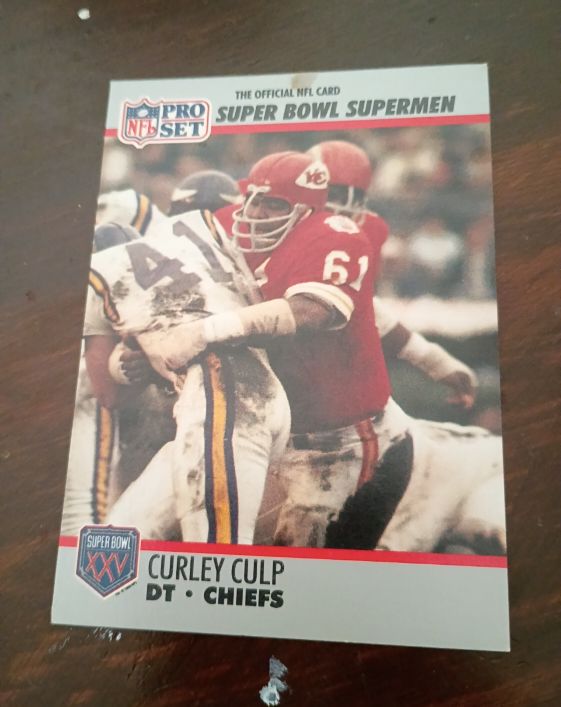 1990 Pro Set Super Bowl Supermen #82 Curley Culp — front