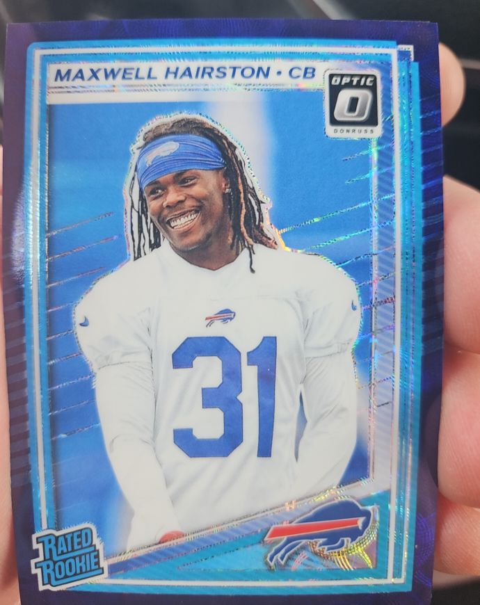 2025 Donruss Optic #286 Maxwell Hairston Purple Shock Prizm Rated Rookie — front