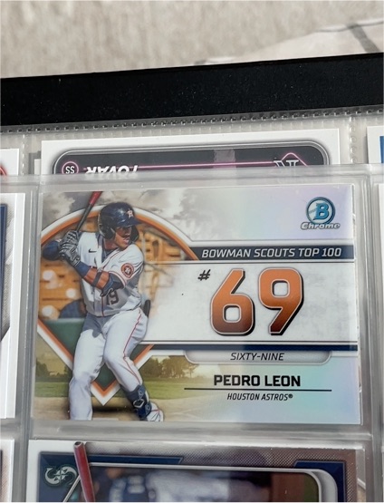 2023 Bowman Chrome #BTP-69 Pedro Leon Bowman Scouts Top 100 — front