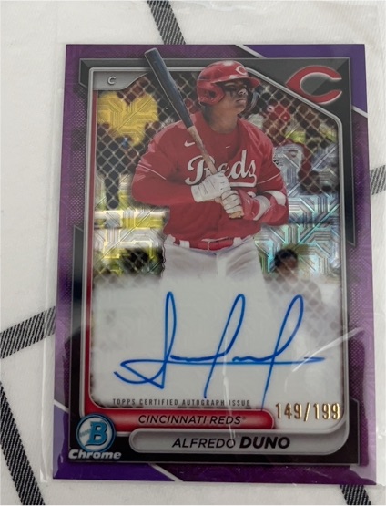 2024 Bowman Chrome #BMA-AD Alfredo Duno — front