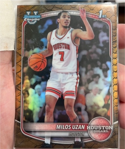 2025-26 Topps Bowman Chrome #BCP-40 Milos Uzan — front