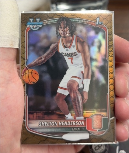 2025-26 Bowman Chrome #BCP-10 Shelton Henderson — front