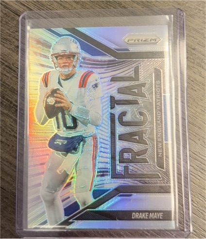 2025 Panini Prizm #7 Drake Maye Fractal — front