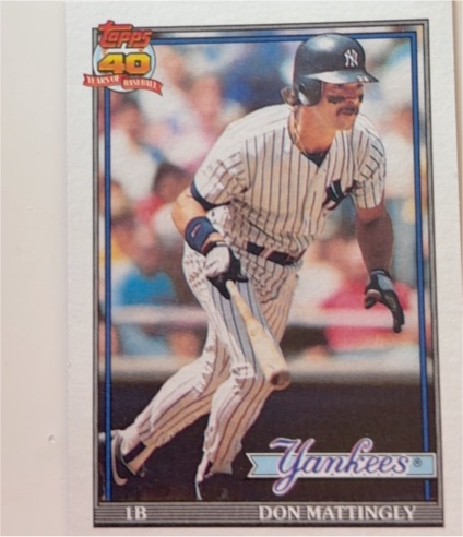 1991 Topps #100 Don Mattingly — front