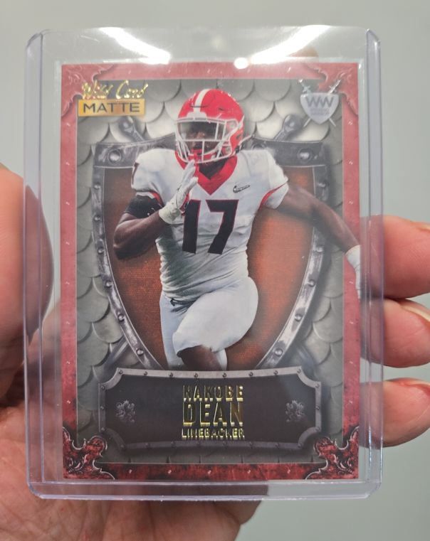 2022 Wild Card Matte Weekend Warrior #WW-40 Nakobe Dean — front