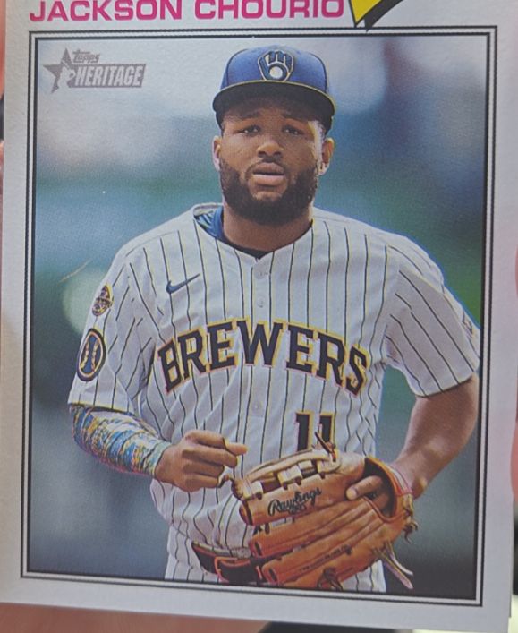 2026 Topps Heritage #272 Jackson Chourio Milwaukee Brewers — front