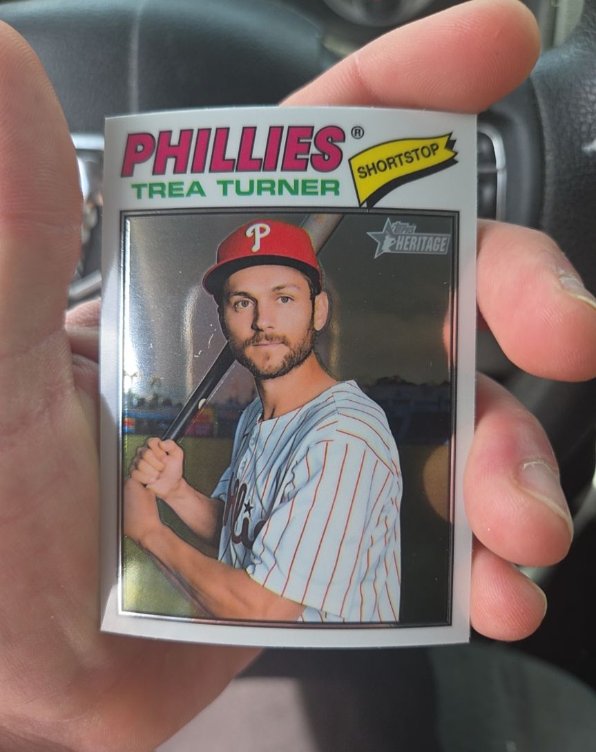 2026 Topps Heritage Chrome #183 Trea Turner — front