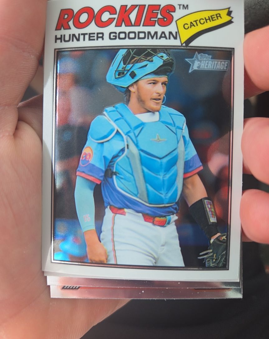 2026 Topps Heritage Chrome #346 Hunter Goodman — front