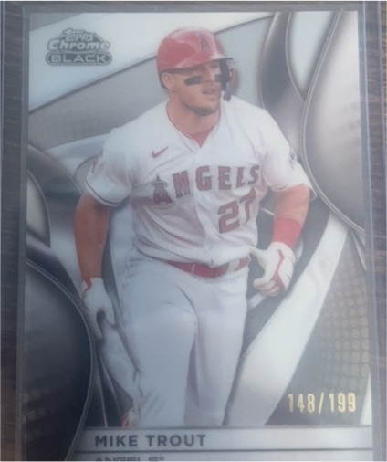 2025 Topps Chrome Black #5 Mike Trout — front