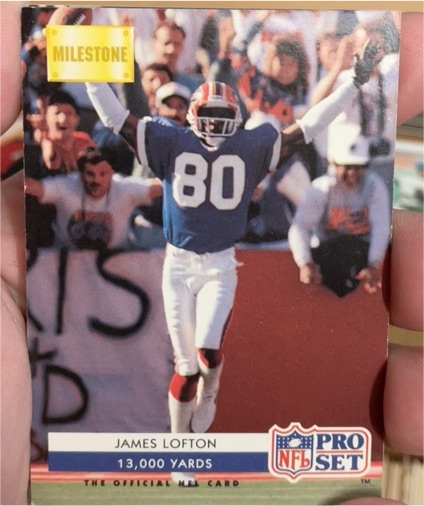 1992 Pro Set Milestone #21 James Lofton — front
