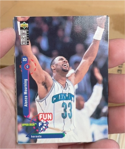 1995-96 Upper Deck Collector's Choice #168 Alonzo Mourning — front