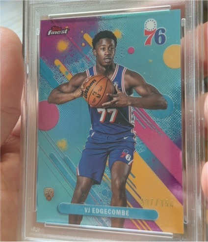 2025-26 Topps Finest #3 VJ Edgecombe Rookie Philadelphia 76ers — front