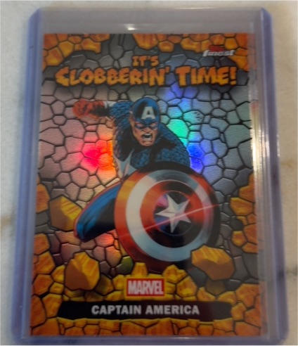 2026 Topps Finest Fantastic Four #CT-03 Captain America It's Clobberin' Time — front