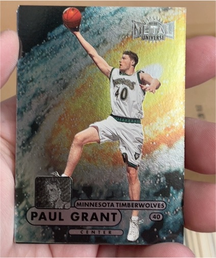 1997-98 Metal Universe Championship #52 Paul Grant RC Minnesota Timberwolves — front