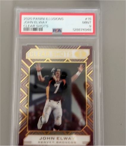 2020 Panini Illusions Clear Shots #15 John Elway — front