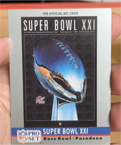 1990 Pro Set Super Bowl XXI #21 — front
