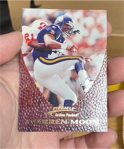 1997 Pinnacle Action Packed #6 Warren Moon — front