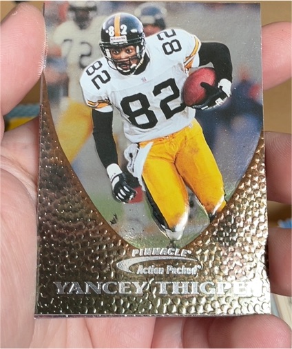 1997 Pinnacle Action Packed #63 Yancey Thigpen — front
