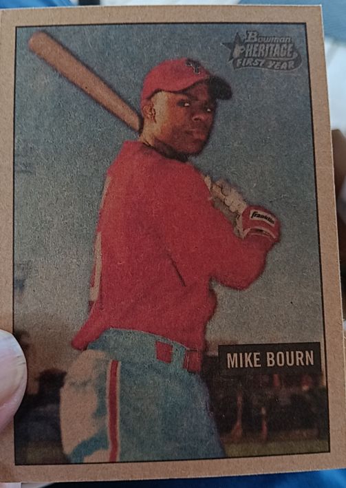 2005 Bowman Heritage Mahogany #270 Mike Bourn — front