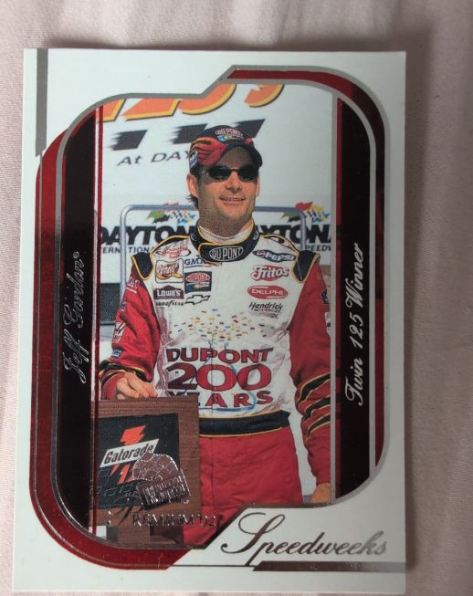 2002 Press Pass Premium Speedweeks #R46 Jeff Gordon Twin 125 Winner — front