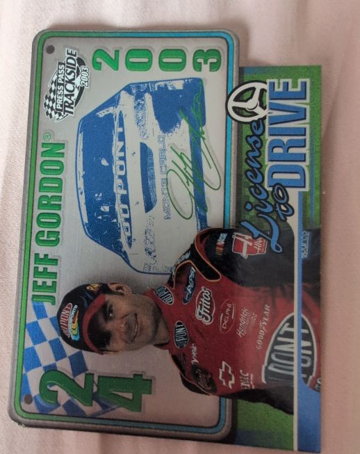 2003 Press Pass Trackside License to Drive #LD5 Jeff Gordon — front